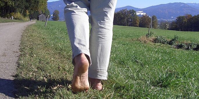 walk barefoot to increase power